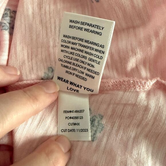 Torrid Super Soft Slub Babydoll Top 2X Pink Ditsy Floral Scoop Neck Stretch NWT - Picture 11 of 13